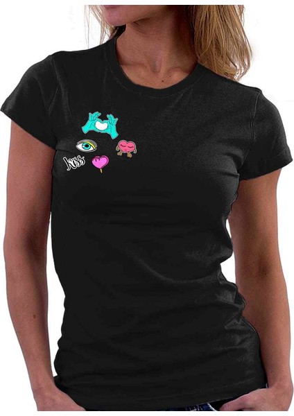 Kissy Candy Love Bayan Tshirt