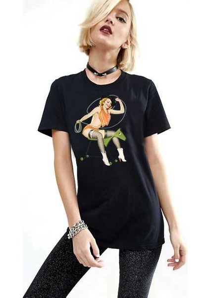 Pin Up Girl Bayan Sweatshirt Tişört Bayan Tshirt