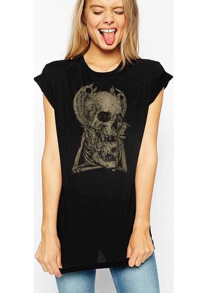 Skull Tottem Bayan Tshirt