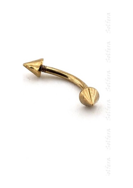 Gold Tone Sivri Uçlu Vücut Piercing P315