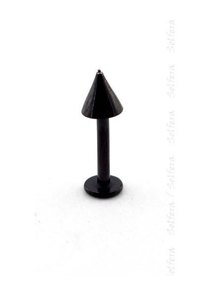 Sivri Uçlu Vücut Piercing 13 Mm Siyah Renk Çene P342