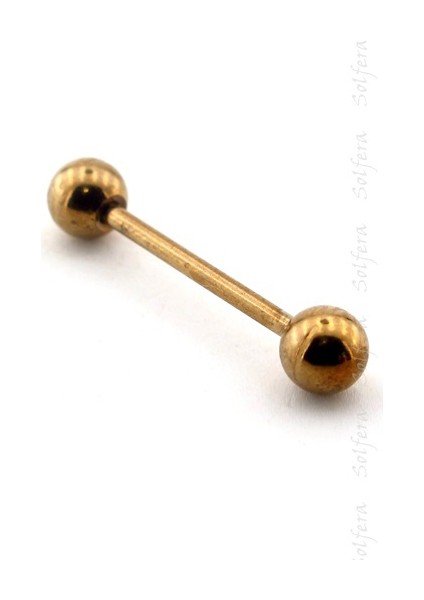 Top Uçlu Vücut Piercing 25 Mm Gold Tone Kulak P356