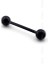 Top Uçlu Vücut Piercing 25 Mm Siyah Renk Kulak P355 1