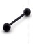 Top Uçlu Vücut Piercing 25 Mm Siyah Renk Kulak P355 2