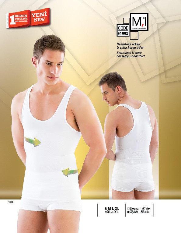 Emay Seamless (Dikişsiz) U Yaka Korse Atlet - E1002