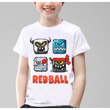TakeTshirt Redball Çocuk T-Shirt Beyaz Unisex