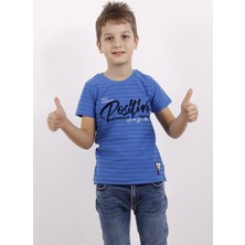 Toontoy Kids Erkek Çocuk Flok Baskılı Örgülü T-Shirt