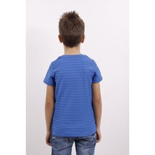 Toontoy Kids Erkek Çocuk Flok Baskılı Örgülü T-Shirt