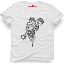 Tshirthane İskelet piston Erkek T-Shirt