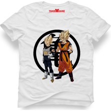 Tshirthane Dragon ball Goku Vegeta Erkek T-Shirt