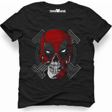Tshirthane Deadpool skull Erkek T-Shirt