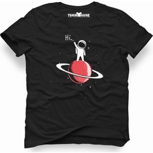 Tshirthane Astronaut stay on saturn Erkek T-Shirt