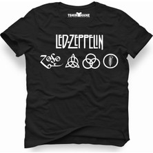 Tshirthane Led-zeppelin sembol siyah Erkek T-Shirt