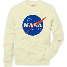 Tshirthane Nasa logo Uzay Tema Erkek Sweatshirt