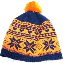 Hiper AJS-029 Lacivert Kalpli Desenli Çocuk Kışlık Bere