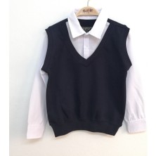 Toontoy Erkek Çocuk Gömlek Yaka Okul Sweatshirt