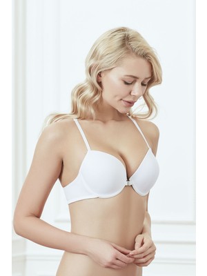 Anıl 3115 Kadın Balenli Destekli Push-Up Önden Açılır Çarpraz Askı Sütyen