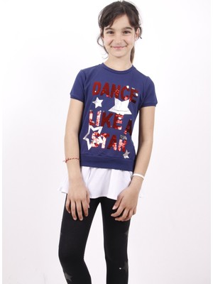 Toontoy Kız Çocuk Dance Pul Nakışlı Tunik