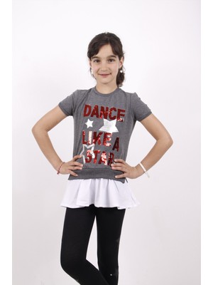 Toontoy Kız Çocuk Dance Pul Nakışlı Tunik