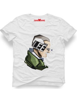 Tshirthane stan lee marvel vektörel Erkek T-Shirt