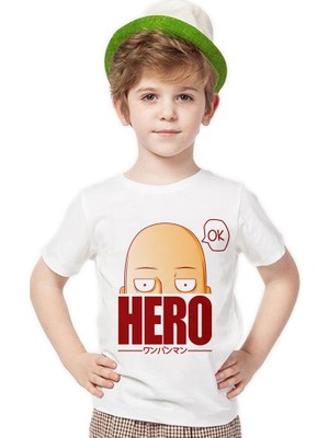 Tshirthane One Punch Man Hero ok Erkek Çocuk T-Shirt
