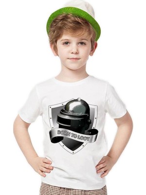 Tshirthane Pubg Born to loot Erkek Çocuk T-Shirt