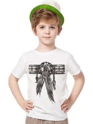 Tshirthane Dreamcatcher wolf tuy Erkek Çocuk T-Shirt