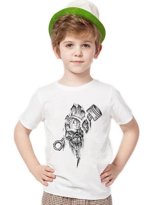 Tshirthane iskelet piston Erkek Çocuk T-Shirt