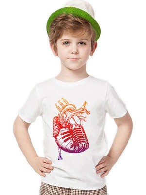 Tshirthane Kalbim müzikle carpiyor Erkek Çocuk T-Shirt