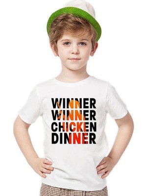 Tshirthane Pubg Winner chicken dinner Erkek Çocuk T-Shirt