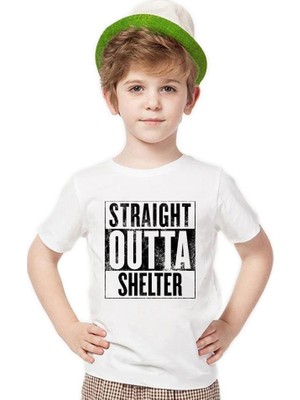 Tshirthane Pubg straıght outta shelter Erkek Çocuk T-Shirt