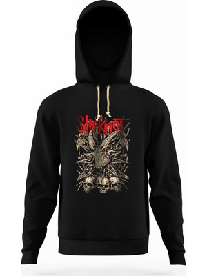 Tshirthane Slipknot cover skull Erkek Sweatshirt