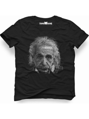 Tshirthane Albert einstein tipografi Erkek T-Shirt