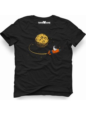 Tshirthane Astronaut stay on moon rockect Erkek T-Shirt