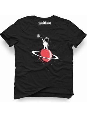Tshirthane Astronaut stay on saturn Erkek T-Shirt