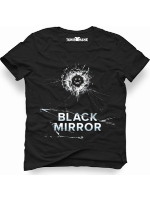 Tshirthane Black mirror cover Erkek T-Shirt