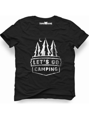 Tshirthane Lets go camping çam Erkek T-Shirt