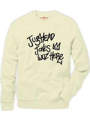Tshirthane Riverdale jughead jones was here Erkek Sweatshirt
