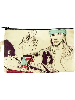 Bant Giyim - Guns N' Roses Bez Cüzdan Clutch El Çantası