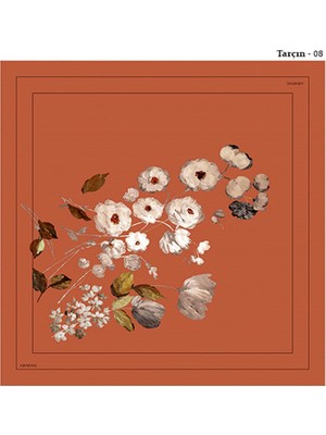 Armine Eşarp Tivil İpek Desenli 8128D