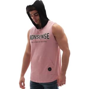 Erkek Kapşonlu Atlet Pembe 2882