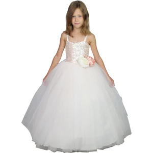 Butik Happy Kids Kız Çocuk Özel Tasarım Kasnaklı Kabarık Abiye Elbise Kız Çocuk Elbise