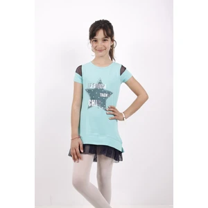Kids Kız Çocuk Kol Üstü Fileli Eteği Fileli Elbise
