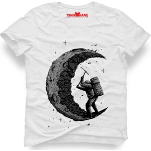 Astronot Moon Ay Erkek T-Shirt