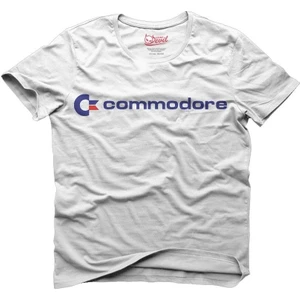 Commodore Logo Beyaz Erkek T-Shirt