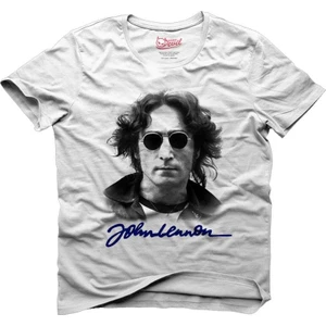 John Lennon Beyaz Erkek T-Shirt