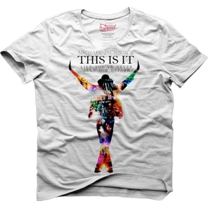 Michael Jackson This is It Beyaz Erkek T-Shirt