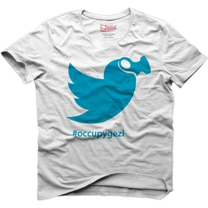 Twitter Occupy Gezi Beyaz Erkek T-Shirt
