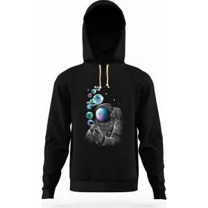 Nasa uzay Astronot  Dünya Ay Erkek Sweatshirt