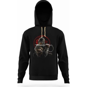 Mortal kombat scorpion fatality Erkek Sweatshirt